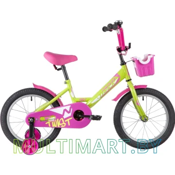 Детский велосипед Novatrack Twist 161TWIST.GNP20 (зеленый/розовый,2020)